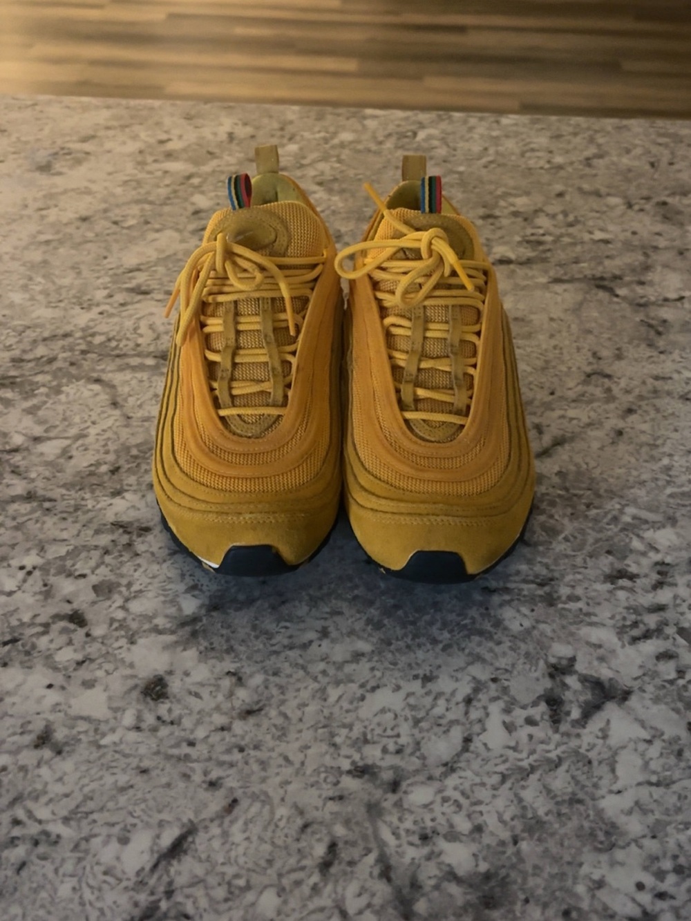Nike Kids Yellow Lace-Up Sneakers